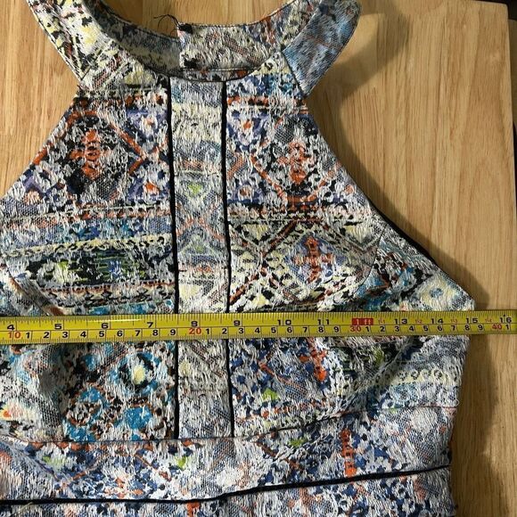 Parker Brady Fit & Flare Watercolor Geometric Drop Waist Dress ASO TV Women’s XS - Picture 11 of 15